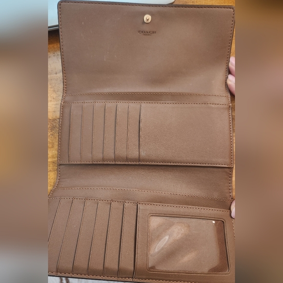 COACH Signature Canvas Trifold Wallet - Picture 6 of 6